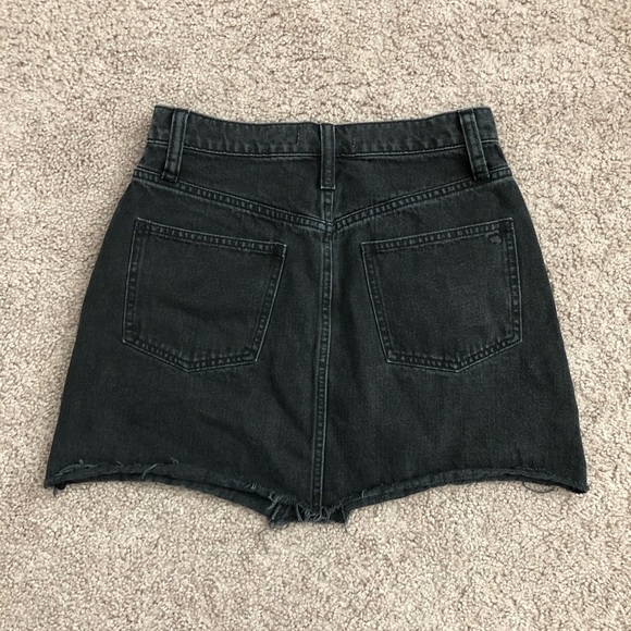 Madewell Black Denim Skirt Womens 26 - Picture 5 of 9